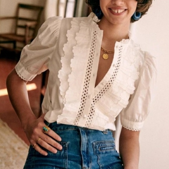 Sezane Tops - Sezane Waves Shirt (Size 34 / US 2)